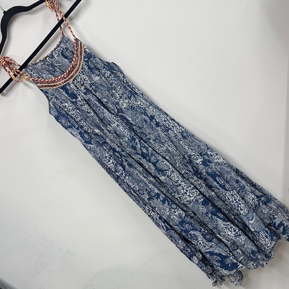 Free People Blue and White Maxi Dress - Picture 3 of 10